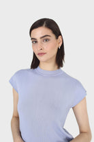 Lilac sleeveless crewneck knitted tee_8