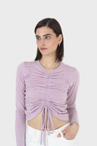 Lilac pull front long sleeve jersey top_8