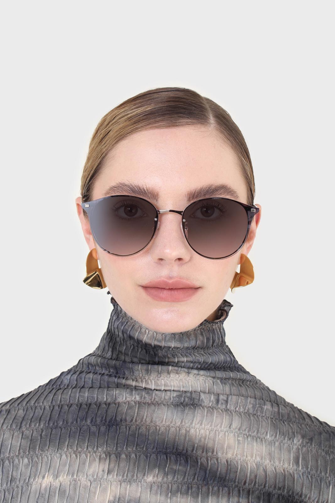 Grey gradient frameless sunglasses_2