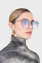 Grey gradient frameless sunglasses_5