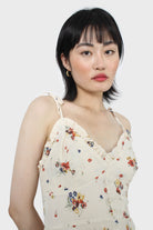 Ivory floral tie strap mini dress_6