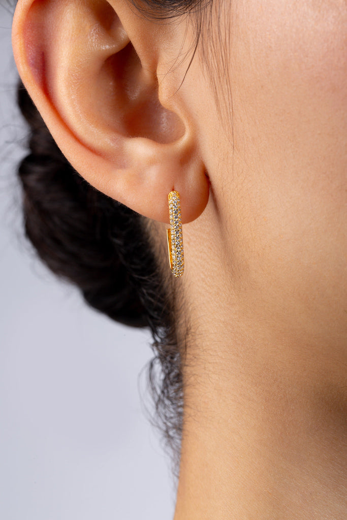 Gold and white diamante long hoop earrings_2