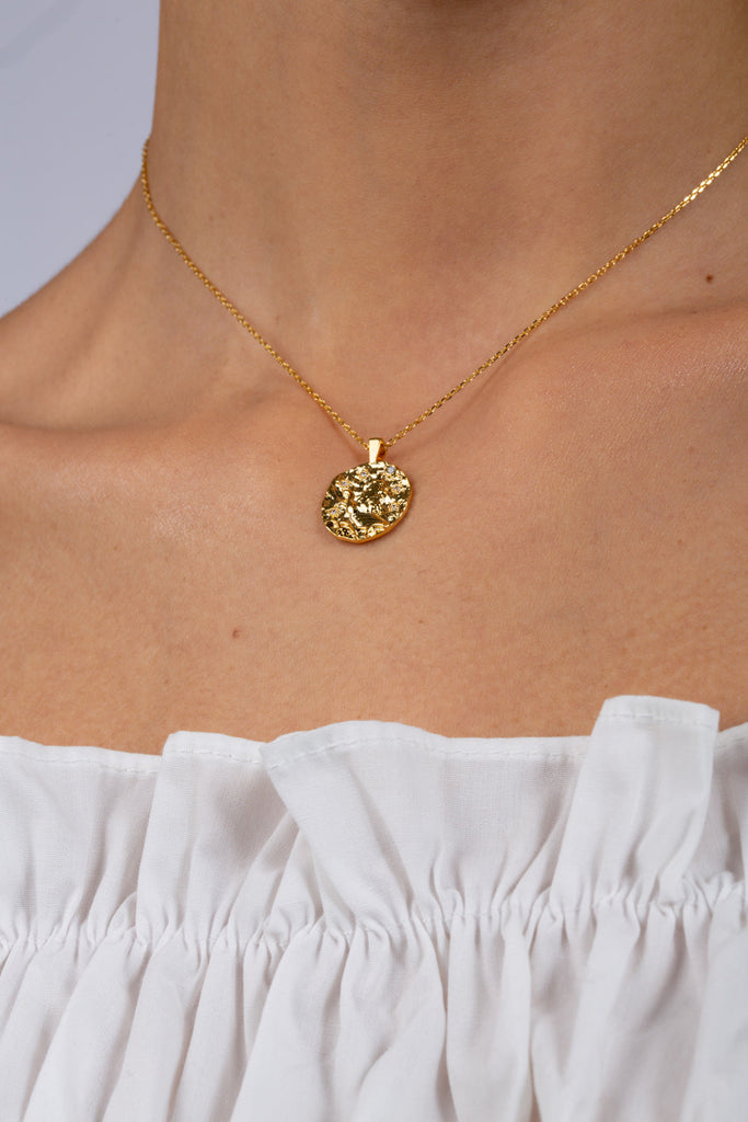 Gold zodiac charm necklace - Leo_3
