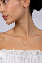 Gold zodiac charm necklace - Taurus_4