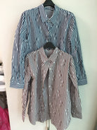 Navy and white zig-zag oversized shirt_1