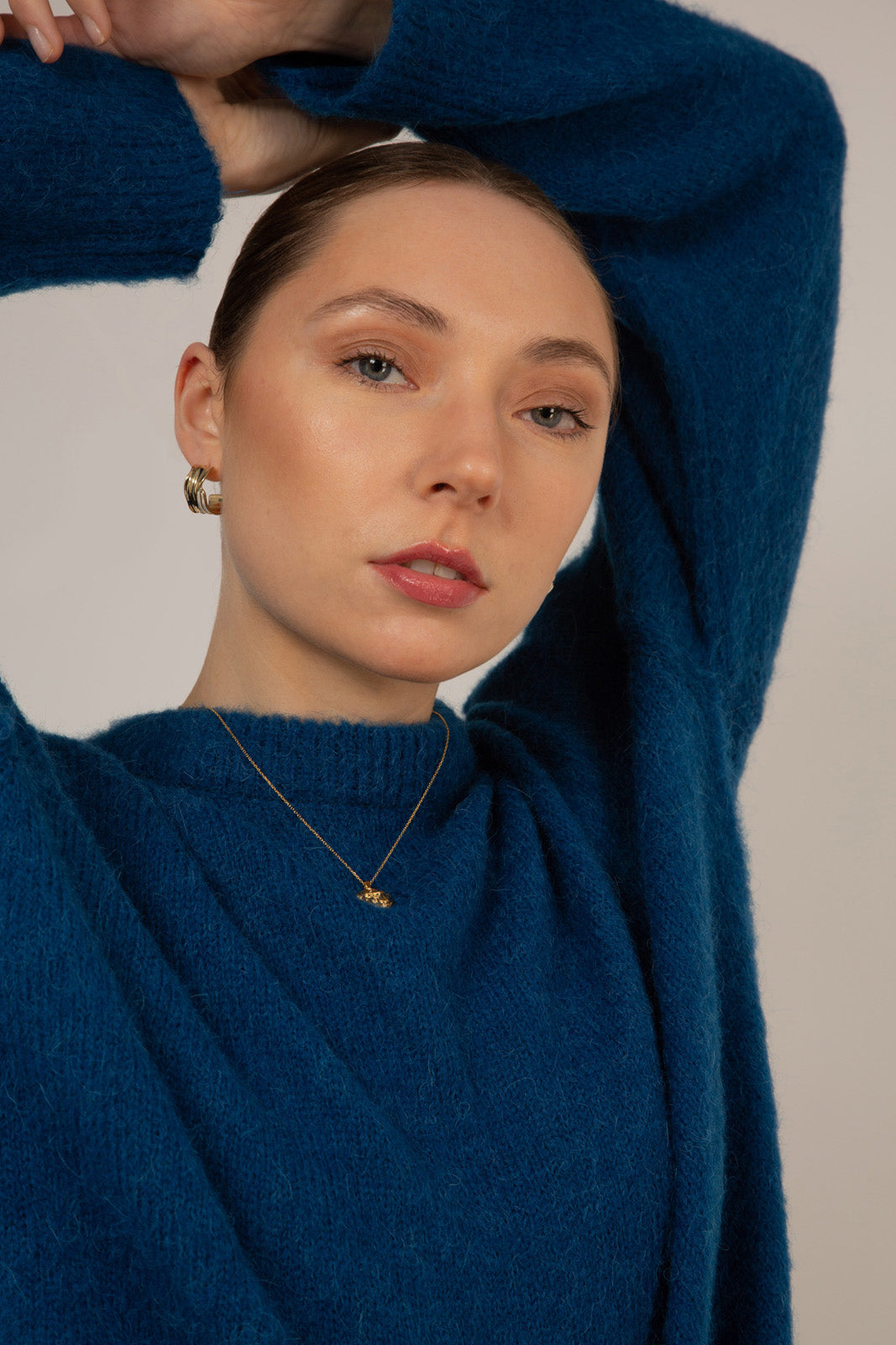 Bright blue alpaca blend jumper_8