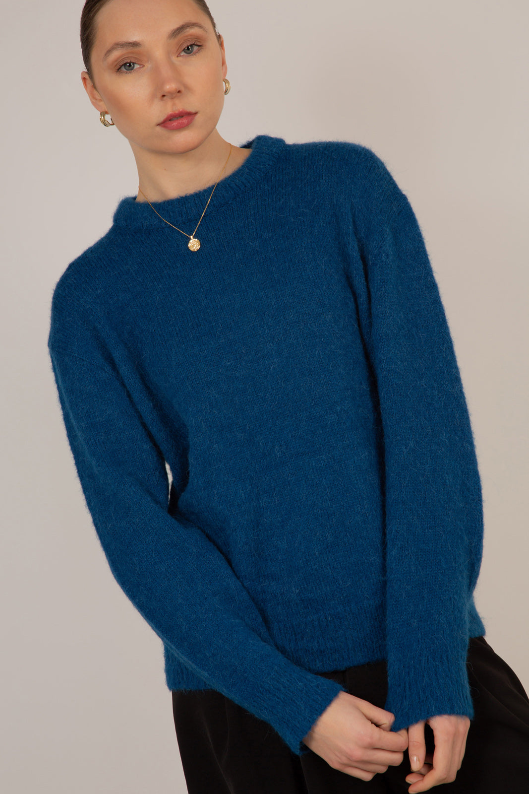 Bright blue alpaca blend jumper_3
