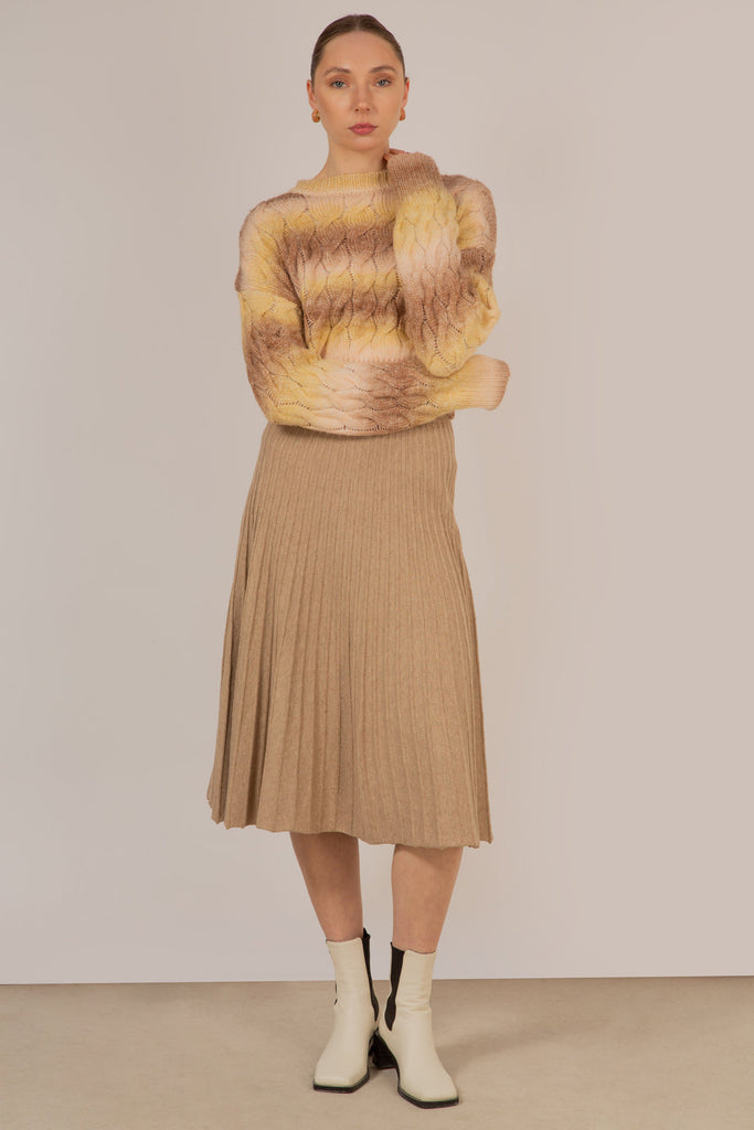 Beige and yellow dip striped jumper_5
