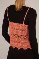 Coral lace spaghetti strap tank_7