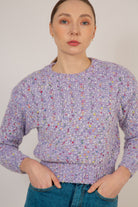 Purple rainbow flecked jumper_3