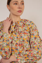 Ivory bold floral print blouse_4