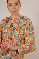 Ivory bold floral print blouse_6
