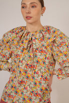 Ivory bold floral print blouse_7