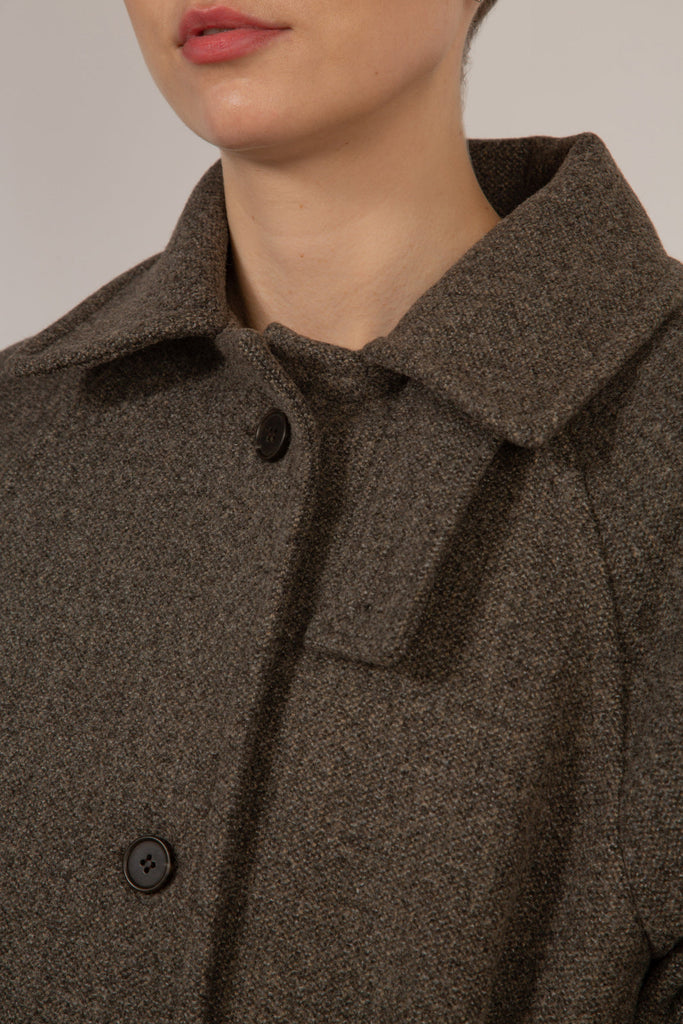 Light brown wool blend belted coat_5