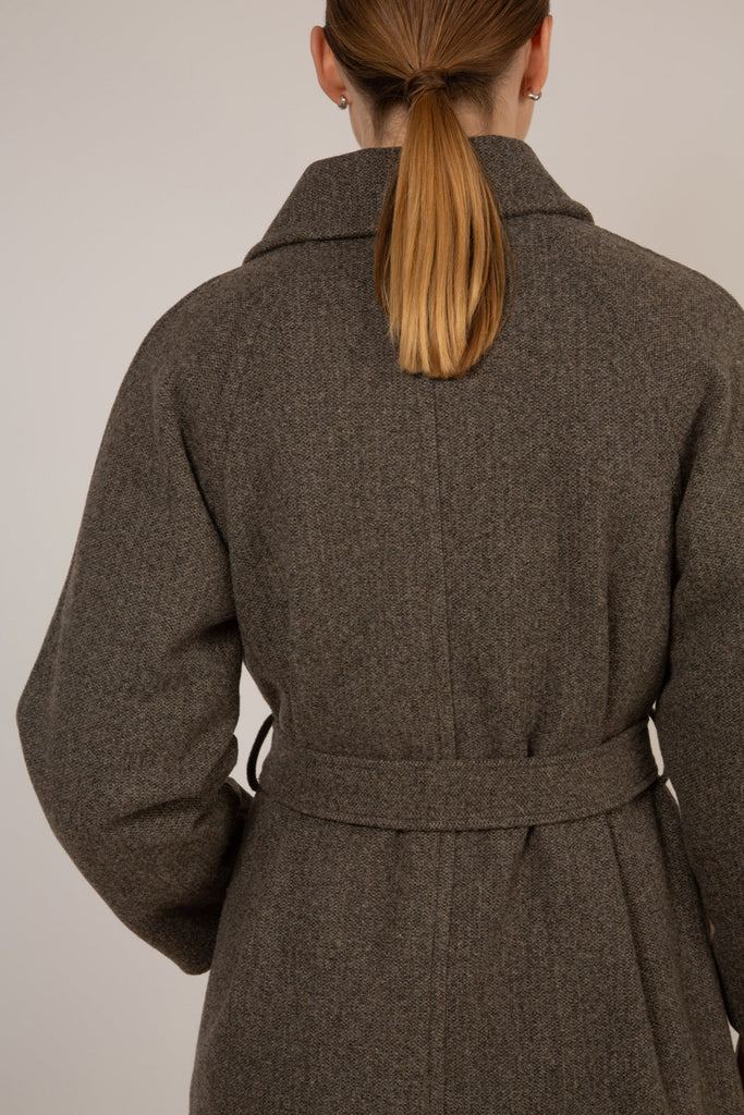 Light brown wool blend belted coat_16