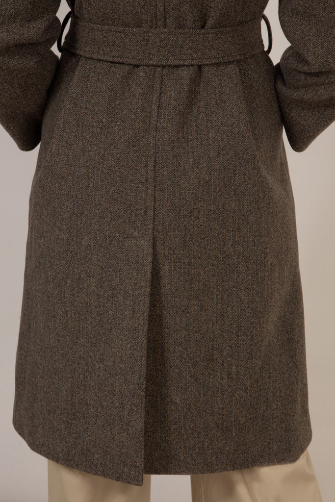 Light brown wool blend belted coat_13