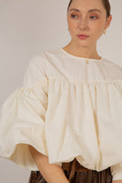 Ivory button back cropped blouse_5