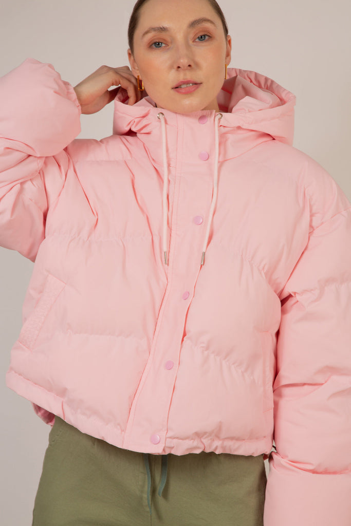 Baby pink hooded puffer jacket_11