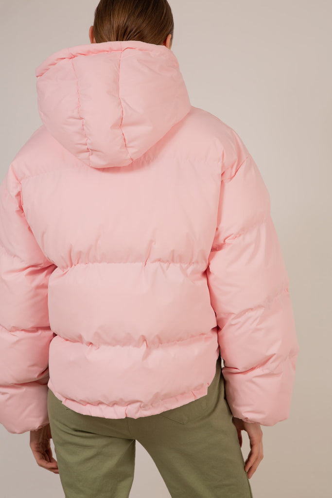 Baby pink hooded puffer jacket_7