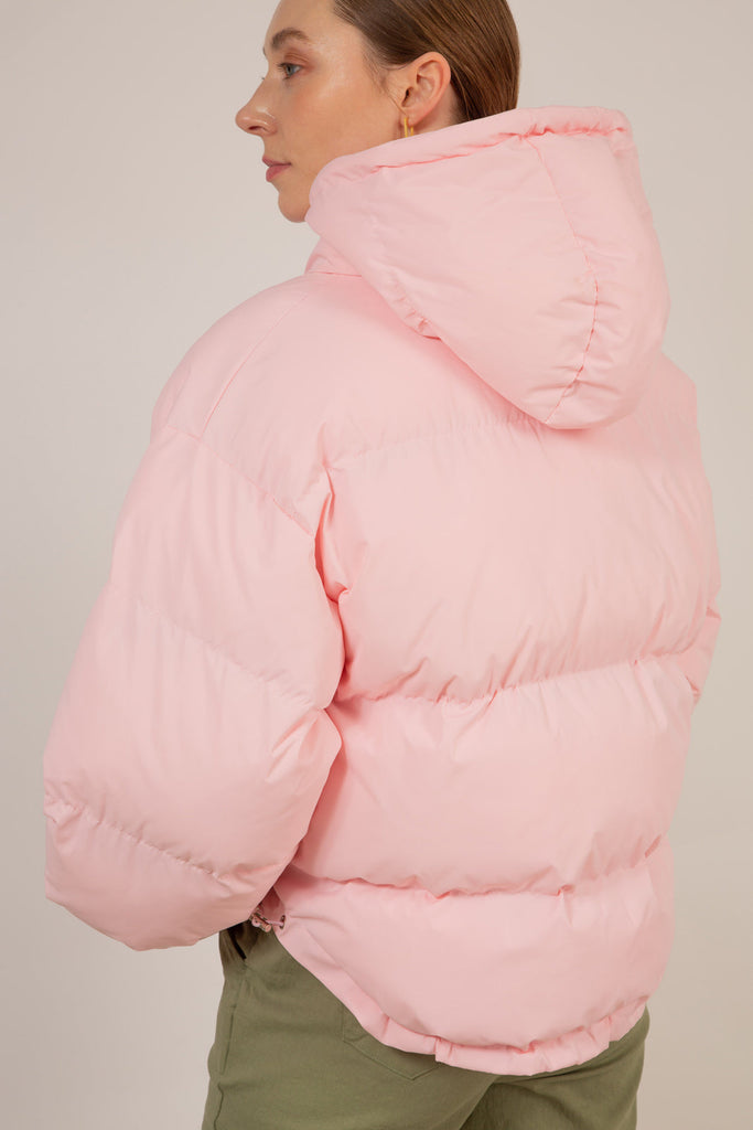 Baby pink hooded puffer jacket_6