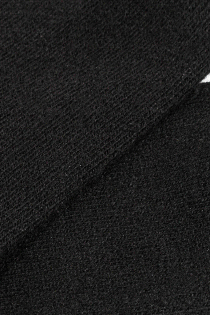 Black smooth cashmere wool blend socks_4