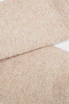 Light beige smooth cashmere wool blend socks_3