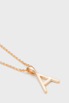 Charm necklace - Gold name initial letter 'A'_2