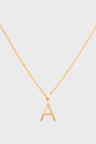 Charm necklace - Gold name initial letter 'A'_1