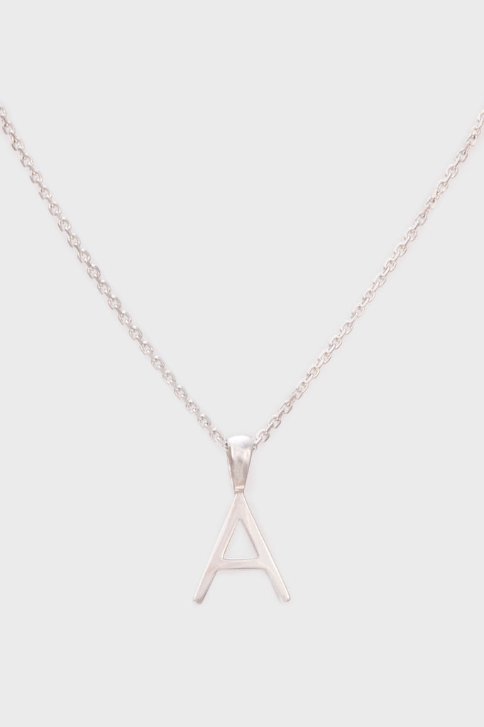 Charm necklace - Silver name initial letter 'A'_1