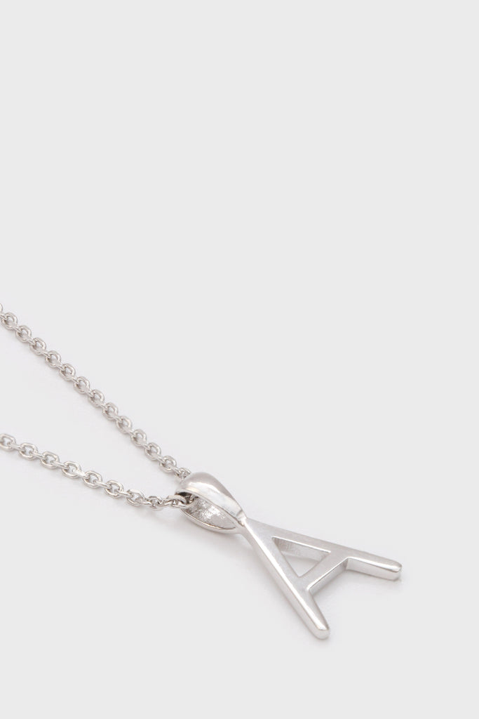 Charm necklace - Silver name initial letter 'A'_2
