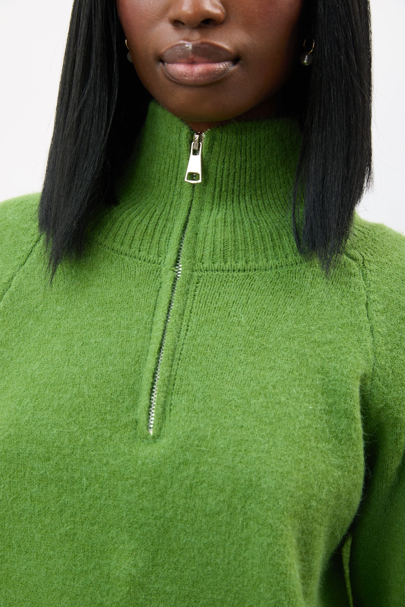 Apple green zip front jumper_3