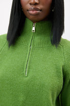 Apple green zip front jumper_3