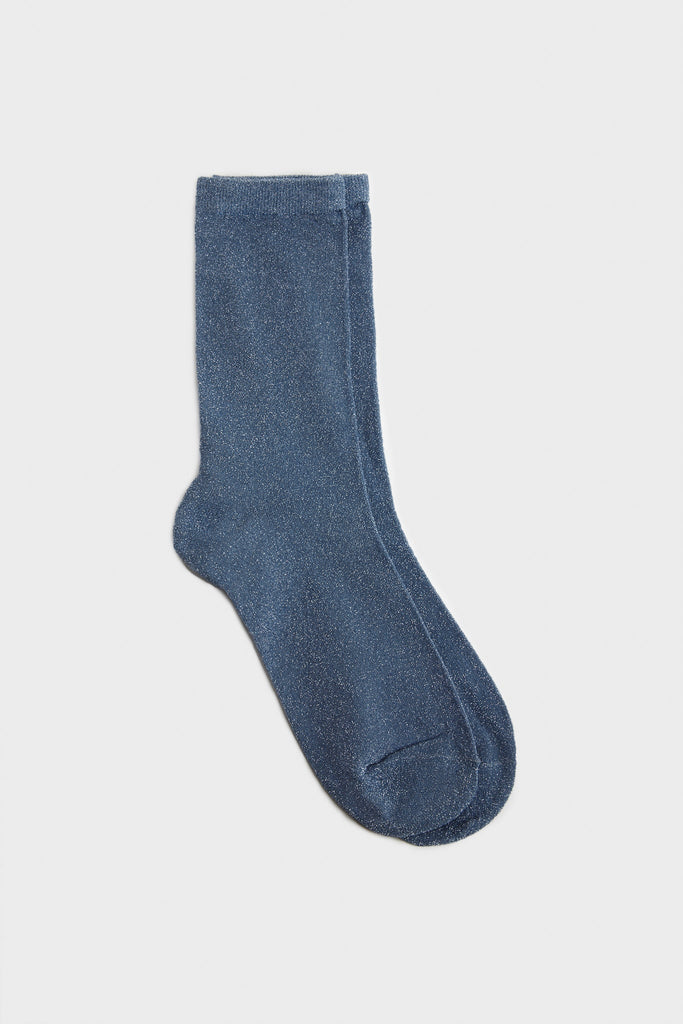 Aqua blue smooth glitter socks_2