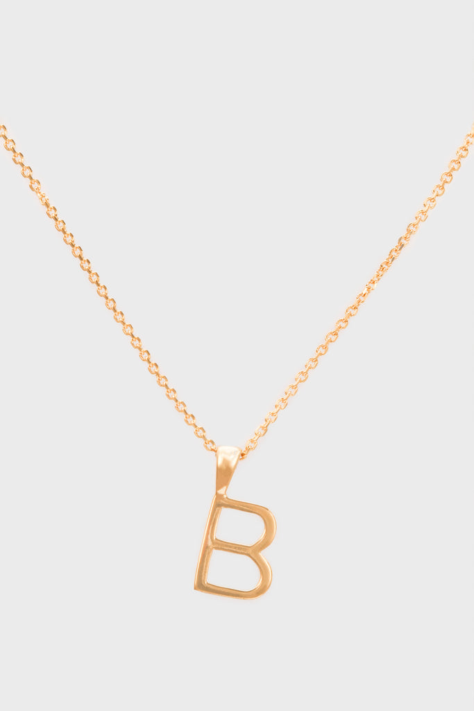 Charm necklace - Gold name initial letter 'B'_1