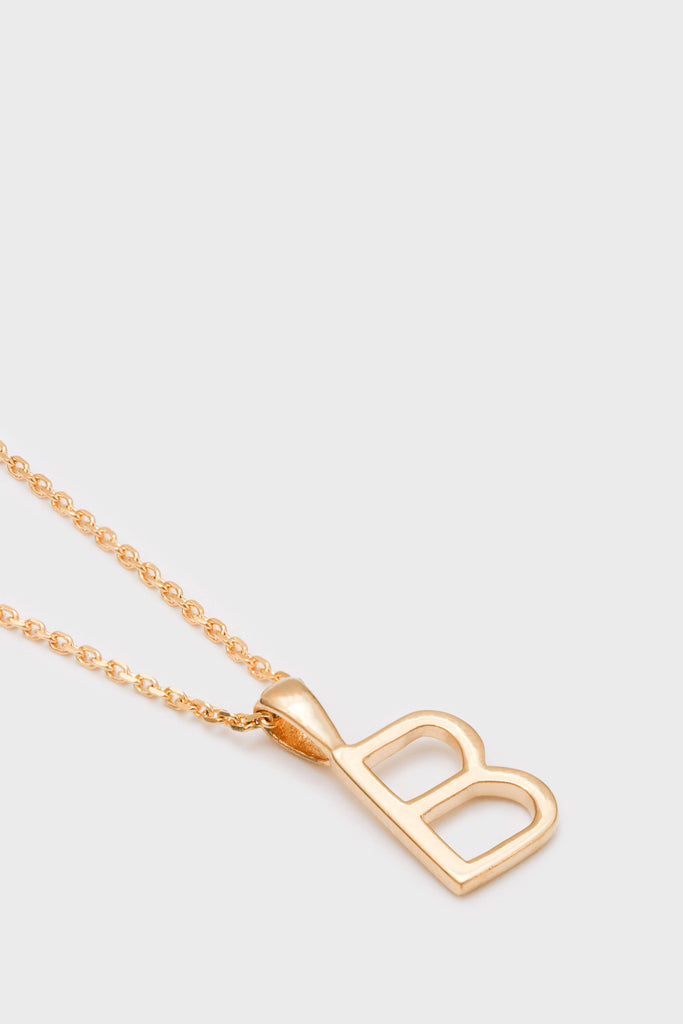 Charm necklace - Gold name initial letter 'B'_2