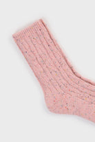 Baby pink rainbow fleck thick socks_2