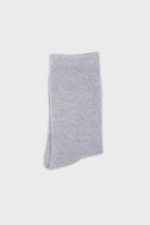 Grey blue smooth cashmere wool blend socks_4