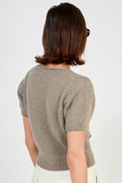 Beige and black tiny ribbon knit tee_2