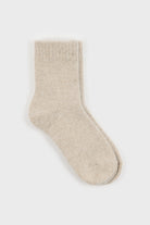 Natural angora ribbed ankle trim socks - Set of 5_3