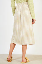 Beige gingham skirt_2