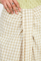 Beige gingham skirt_3