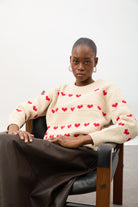Beige intarsia red hearts stripes jumper_5