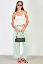 Beige textured crinkle tiered tank_4