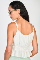 Beige textured crinkle tiered tank_2