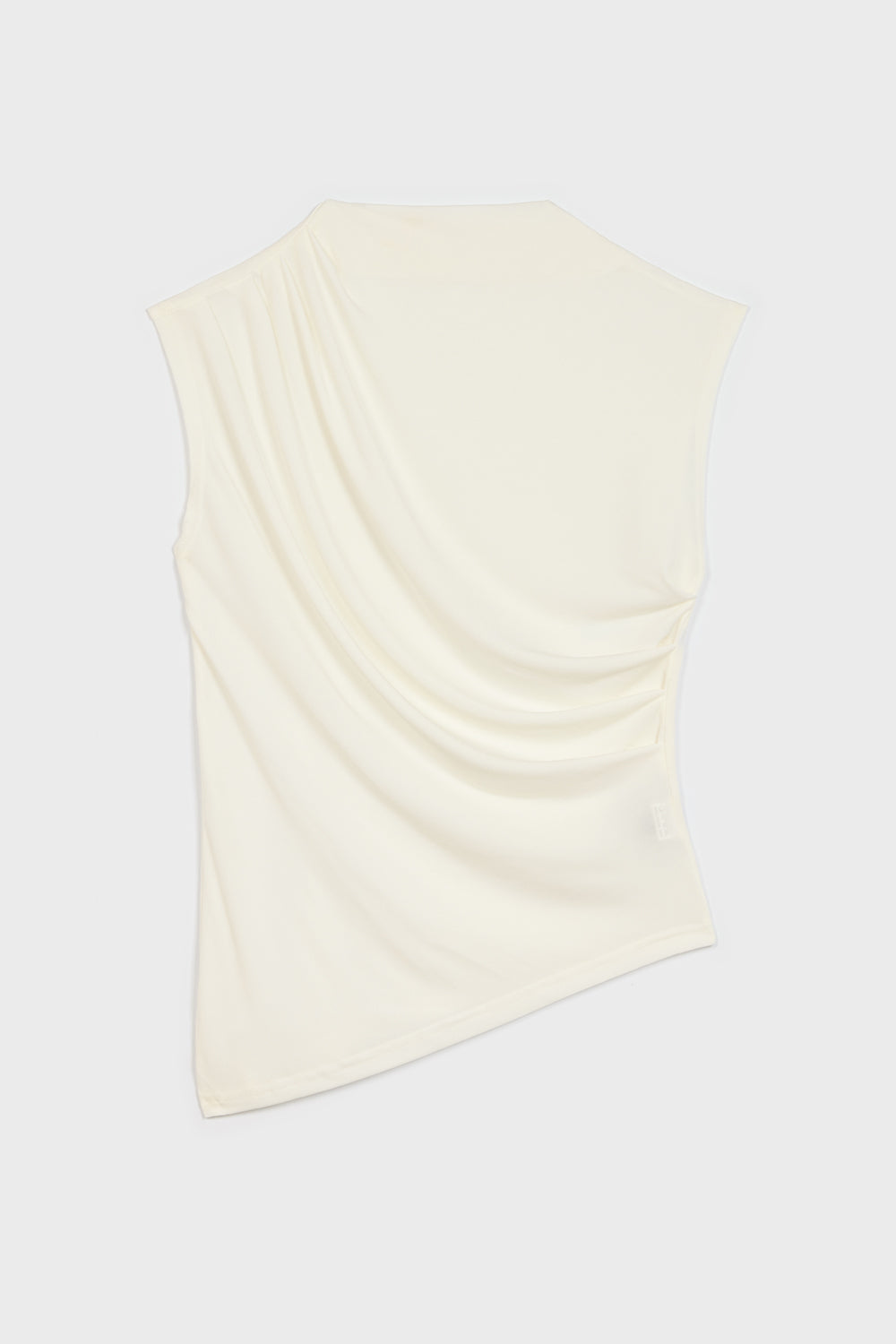 White draped front sleeveless top_6