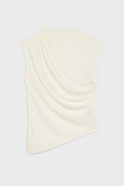White draped front sleeveless top_6