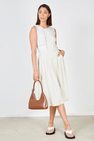 Beige and black pinstripe skirt_3