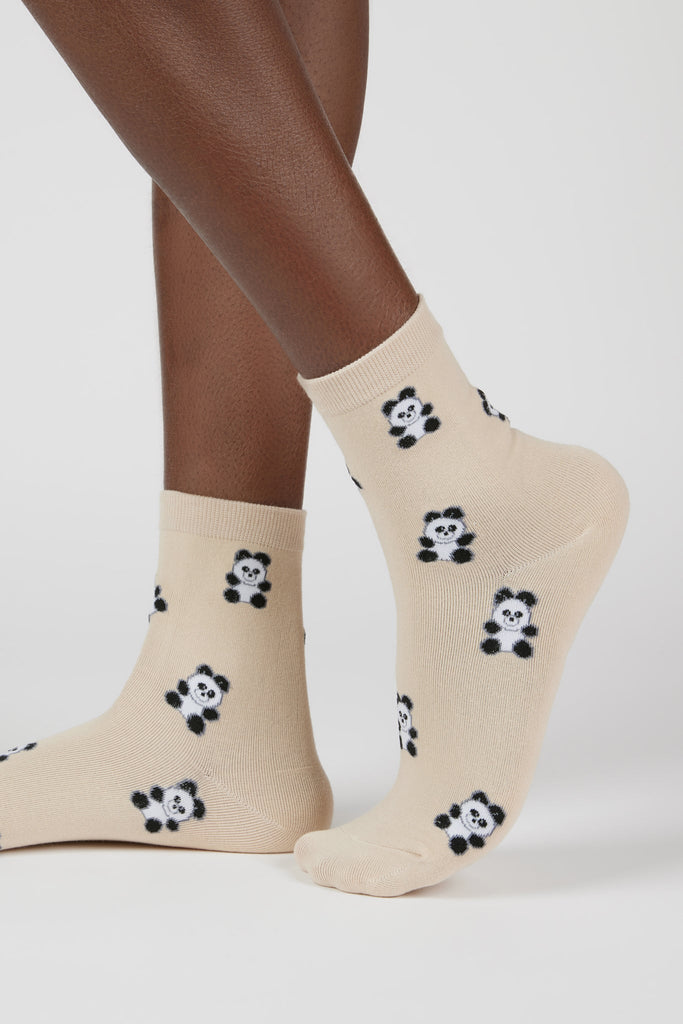Beige panda socks_1
