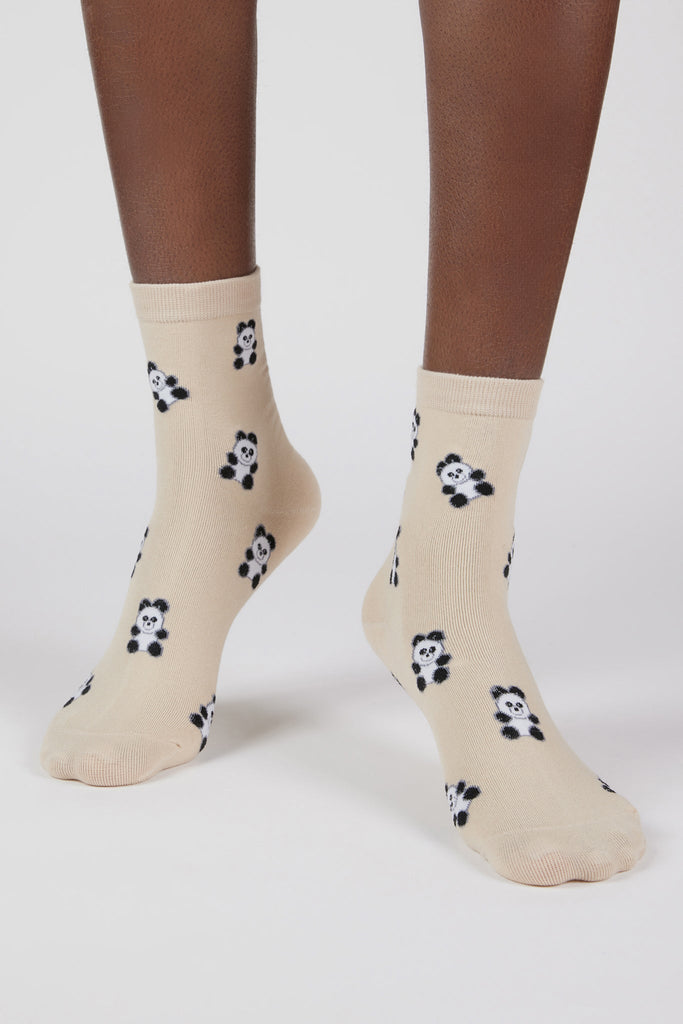 Beige panda socks_4