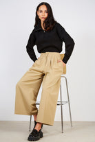 Beige pleated trousers_1